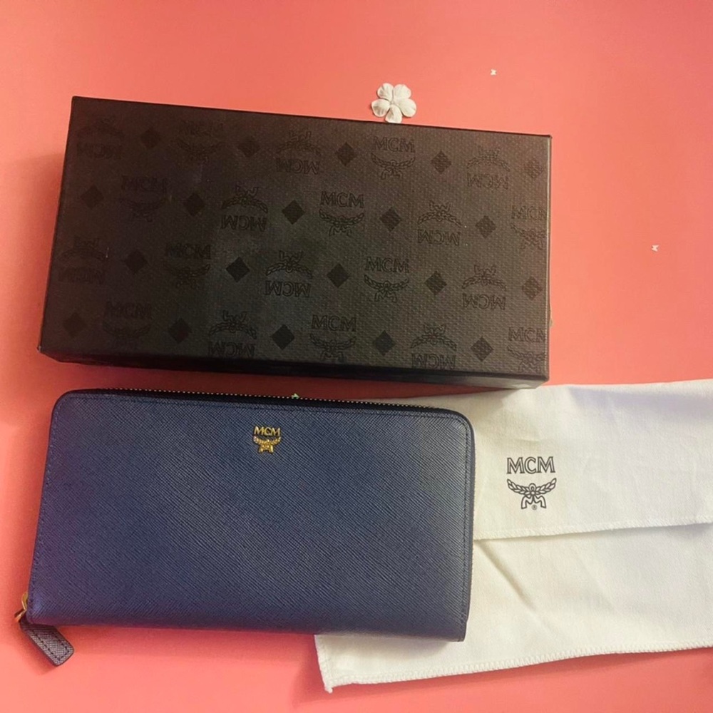 Brand new MCM navy blue wallet